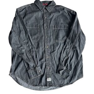 Levi's Black Casual Button Down Shirt with Long Sleeves size L